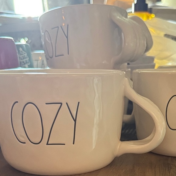 Rae Dunn Cozy White Mugs Set of 2 - Picture 2 of 5